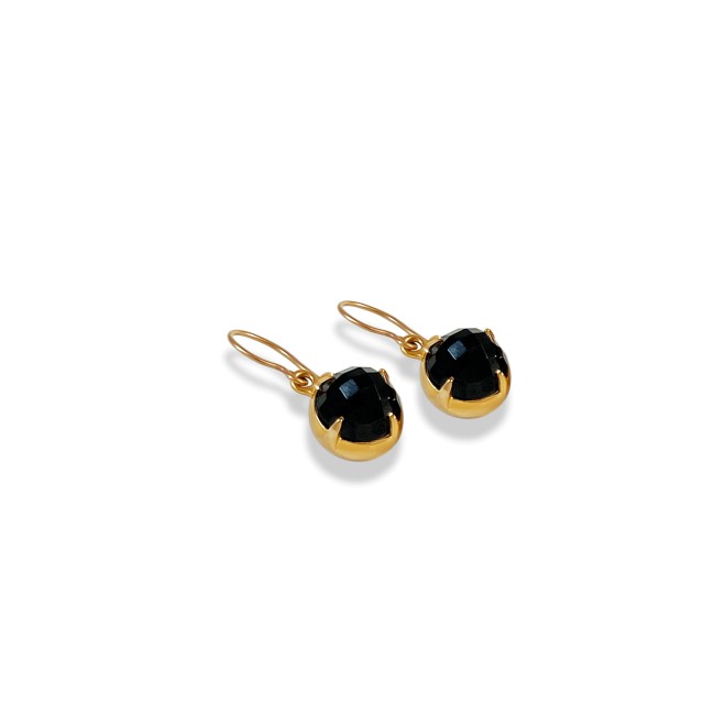 Gold | Black Onyx Earrings