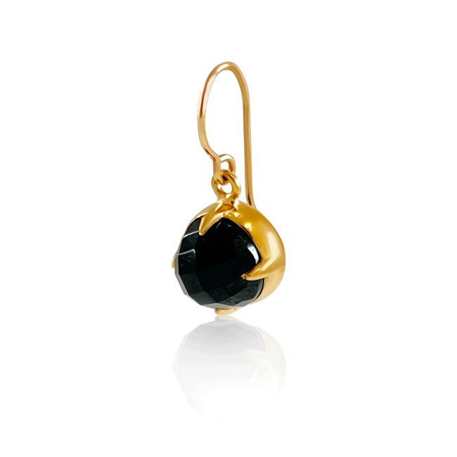 Gold | Black Onyx Earrings