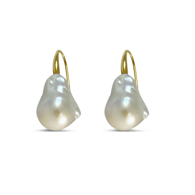 Gold| Baroque Pearl Earrings