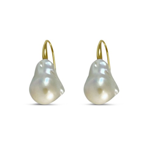 Gold| Baroque Pearl Earrings