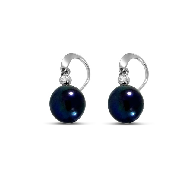 Silver | Black Pearl Earrings - A Timeless Beauty