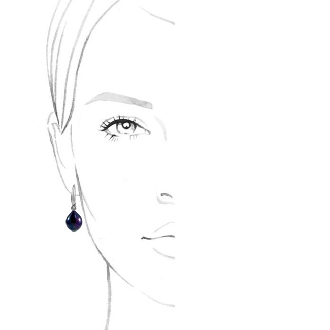 Silver | Black Pearl Earrings - A Timeless Beauty
