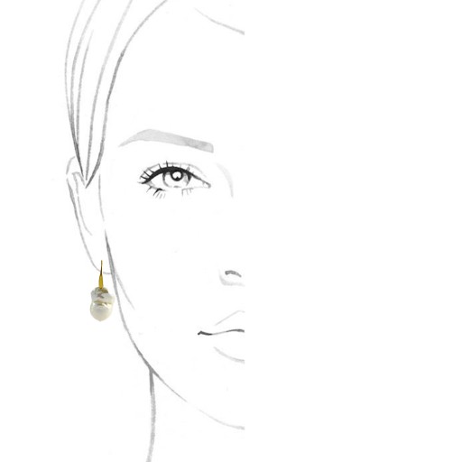 Gold| Baroque Pearl Earrings