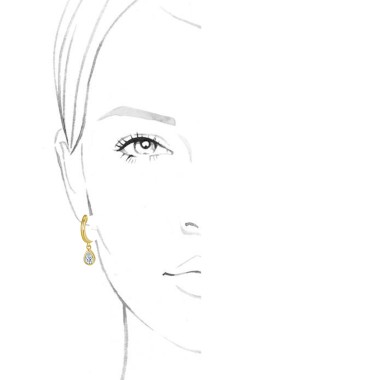 Gold Plated | Diamonds Hoops 2