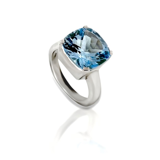 Silver | Blue Topaz Ring