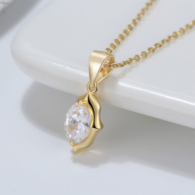 Gold plated | Diamond Pendant & Chain