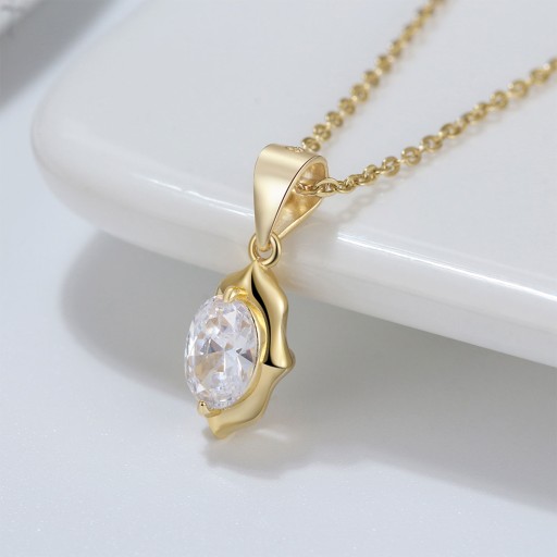 Gold plated | Diamond Pendant & Chain