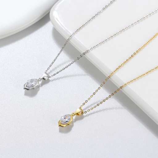 Gold plated | Diamond Pendant & Chain