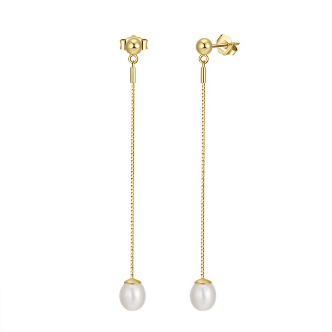 Gold Plated | Natural Pearl Stud