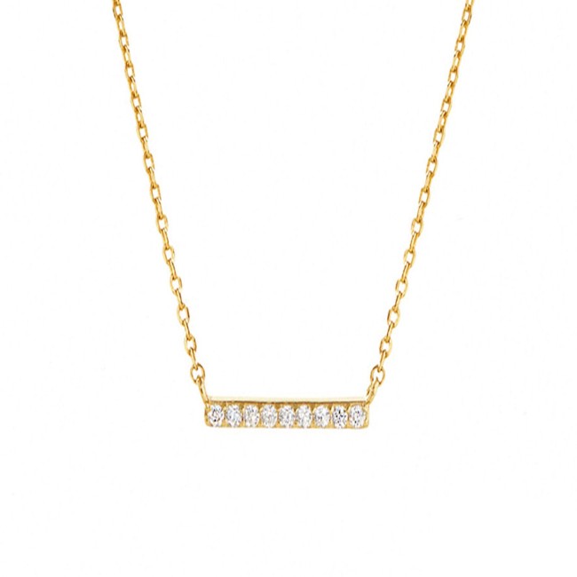 Gold | Diamonds Line Necklace