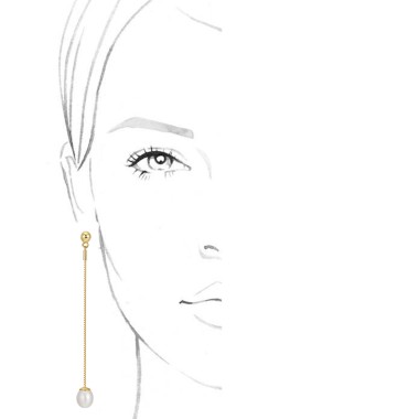 Gold Plated | Natural Pearl Stud 2