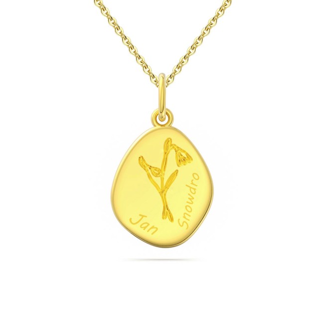 Gold Plated | Birth Flower Necklace