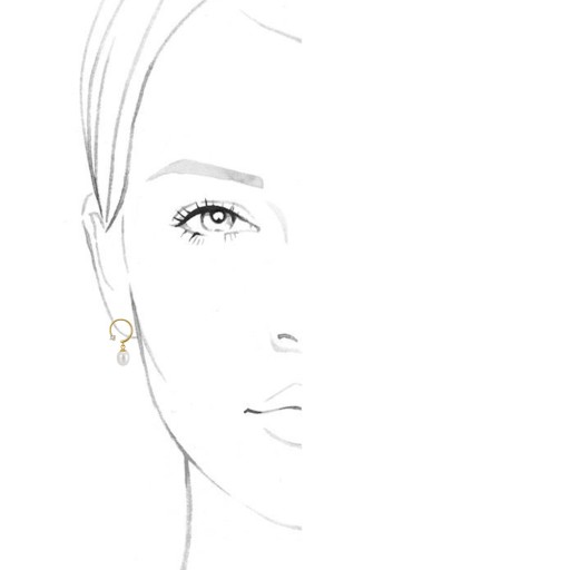 Gold Plated | Pearl and little Diamond Earrings