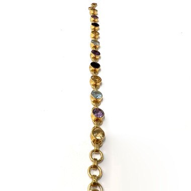 Gold Plated | Multi Natural Stones Bracelet 2