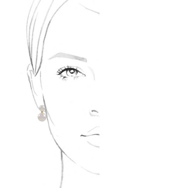 Gold | Cultured White Akoya Pearl Earrings 2