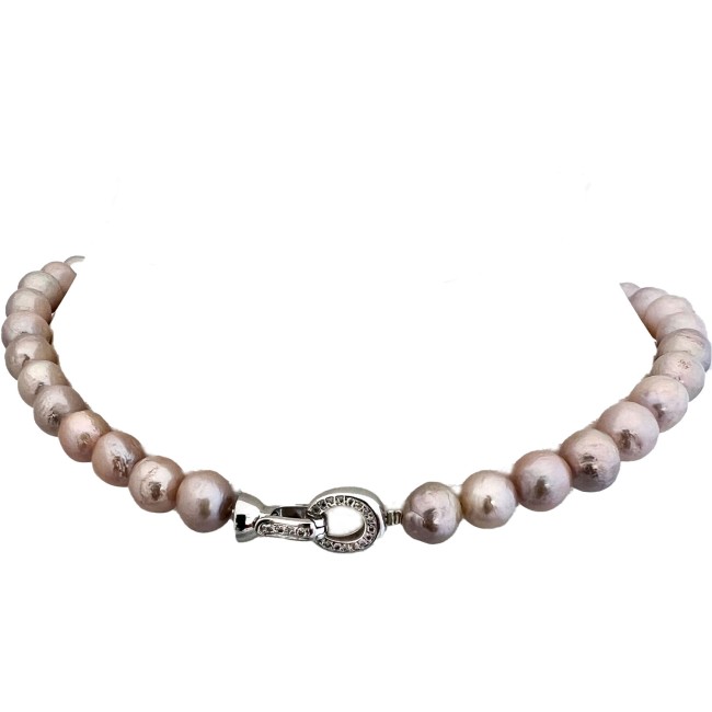 Silver Clasp | Fresh Water Pink Pearl Necklace