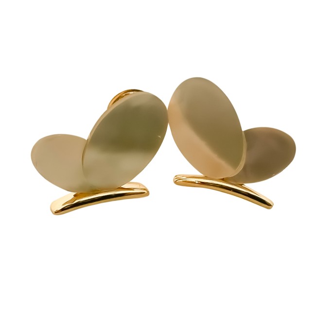 18K Gold | Mother Of Pearl Butterfly Studs