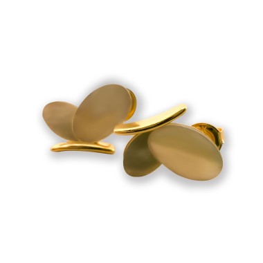 18K Gold | Mother Of Pearl Butterfly Studs 2