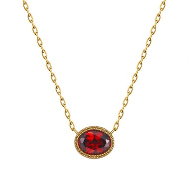 14K Gold | Garnet Necklace