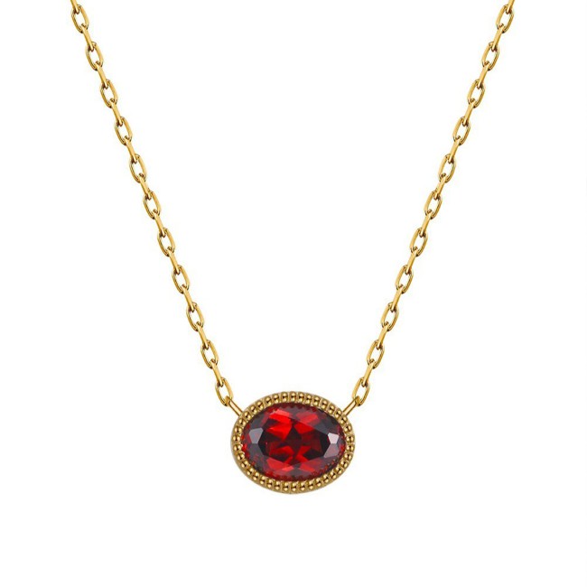 14K Gold | Garnet Necklace