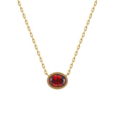 14K Gold | Garnet Necklace 2