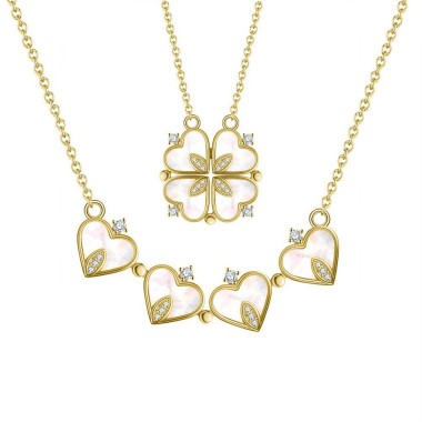 Gold Plated | Detachable Four-Leaf Clover Necklace 2