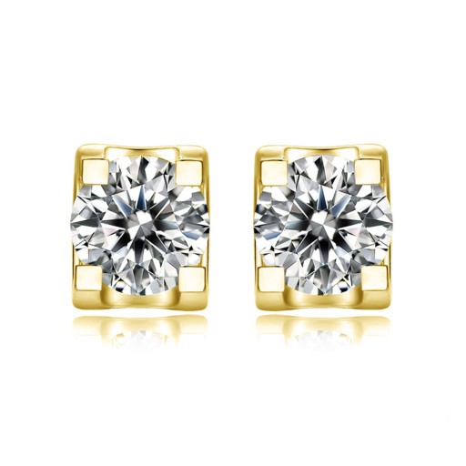 Silver | Diamond  Modern Stud